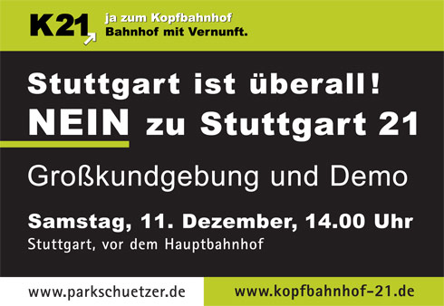Motto: "Stuttgart ist überall! - Für eine Demokratie der Bürger"