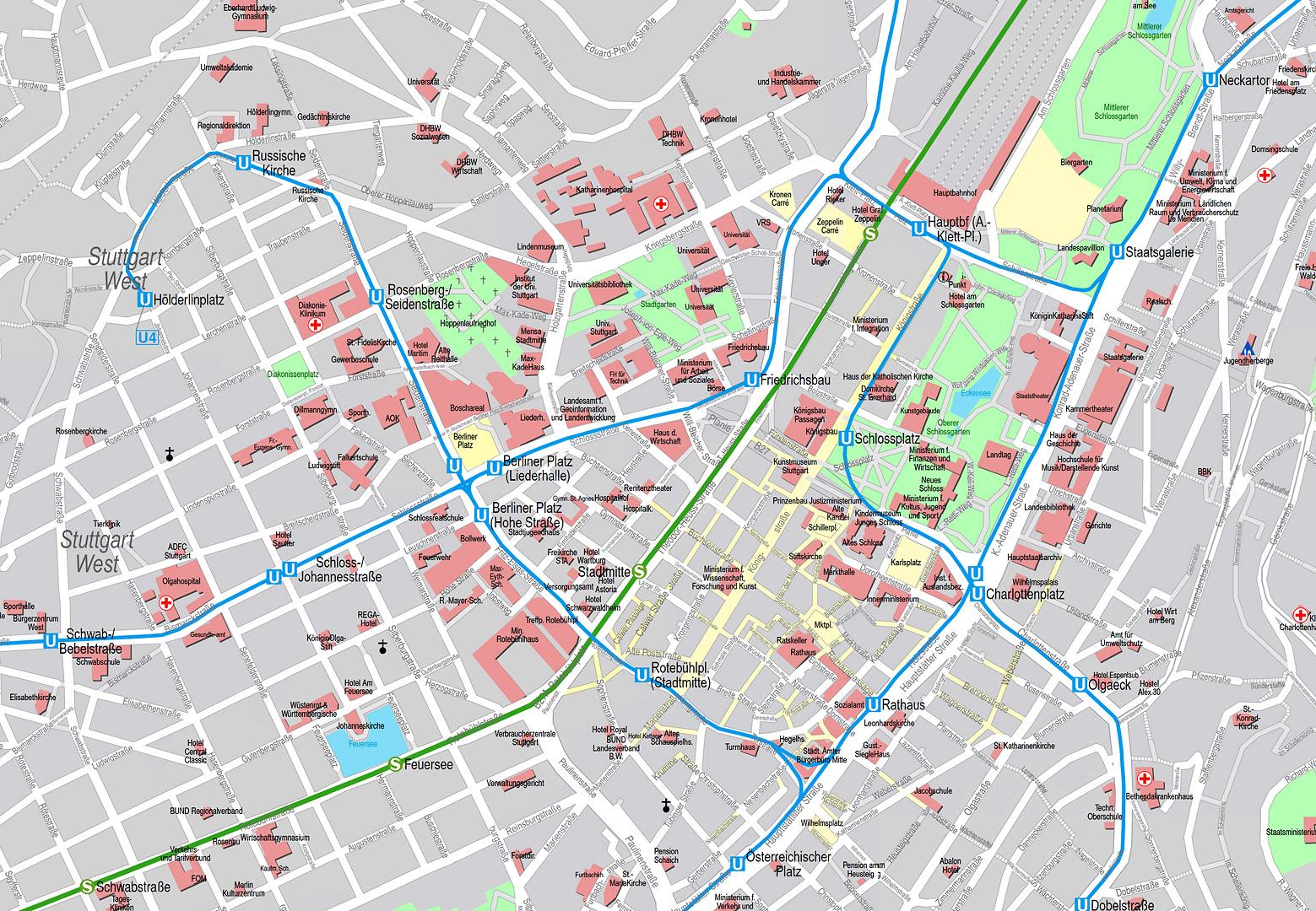 Karte Innenstadt Stgt Bei Abriss Aufstand