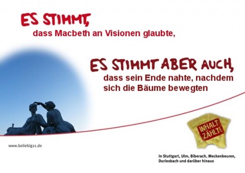 Es stimmt, dass Macbeth Visionen hatte. Es stimmt aber auch, dass sein Ende nahte, nachdem sich die Bäume bewegten.